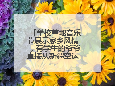 学校草地音乐节展示家乡风情，有学生的爷爷直接从新疆空运了一头羊……
