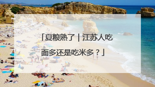夏粮熟了｜江苏人吃面多还是吃米多？