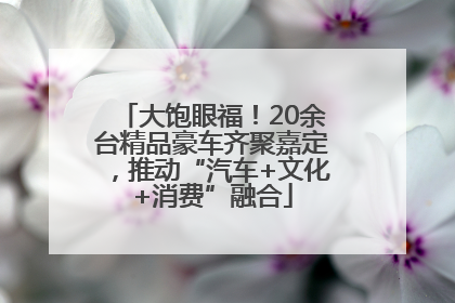 大饱眼福！20余台精品豪车齐聚嘉定，推动“汽车+文化+消费”融合