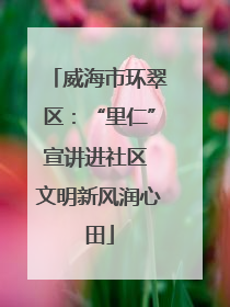 威海市环翠区：“里仁”宣讲进社区 文明新风润心田