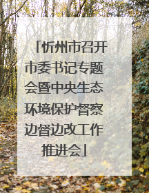 忻州市召开市委书记专题会暨中央生态环境保护督察边督边改工作推进会