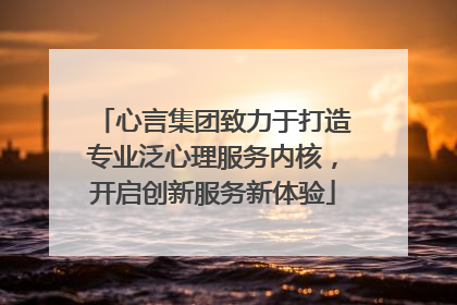 心言集团致力于打造专业泛心理服务内核，开启创新服务新体验