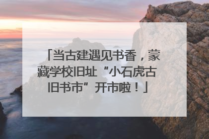 当古建遇见书香，蒙藏学校旧址“小石虎古旧书市”开市啦！