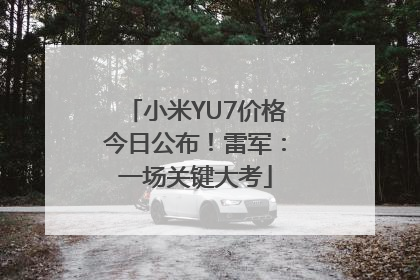 小米YU7价格今日公布！雷军：一场关键大考