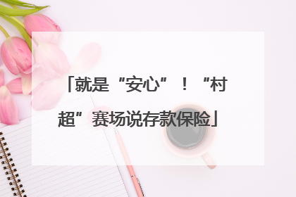 就是“安心”！“村超”赛场说存款保险