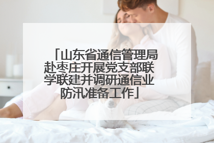 山东省通信管理局赴枣庄开展党支部联学联建并调研通信业防汛准备工作