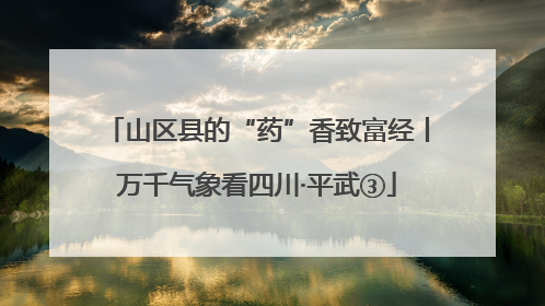 山区县的“药”香致富经丨万千气象看四川·平武③