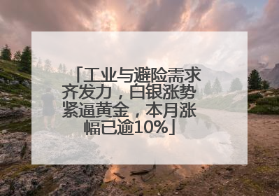工业与避险需求齐发力，白银涨势紧逼黄金，本月涨幅已逾10%