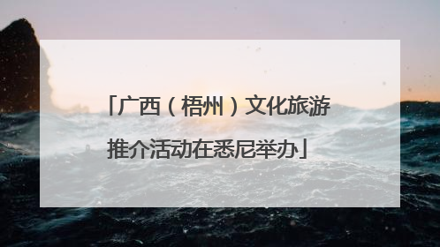 广西（梧州）文化旅游推介活动在悉尼举办