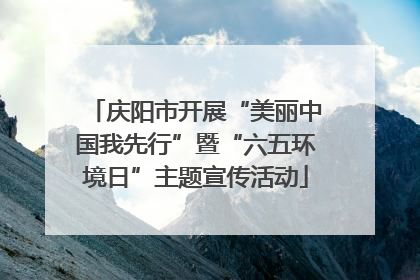 庆阳市开展“美丽中国我先行”暨“六五环境日”主题宣传活动