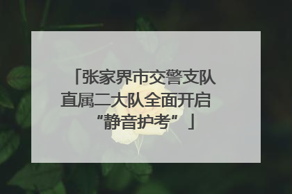 张家界市交警支队直属二大队全面开启“静音护考”
