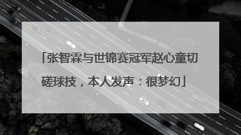 张智霖与世锦赛冠军赵心童切磋球技，本人发声：很梦幻