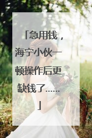 急用钱，海宁小伙一顿操作后更缺钱了……