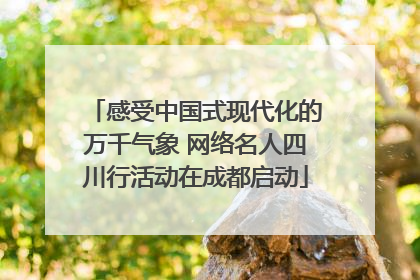 感受中国式现代化的万千气象 网络名人四川行活动在成都启动