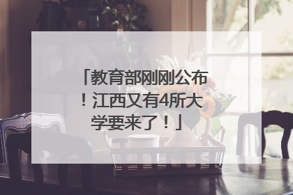 教育部刚刚公布！江西又有4所大学要来了！