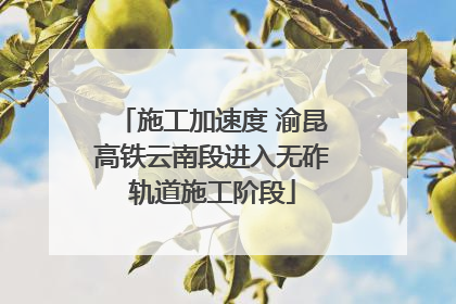 施工加速度 渝昆高铁云南段进入无砟轨道施工阶段