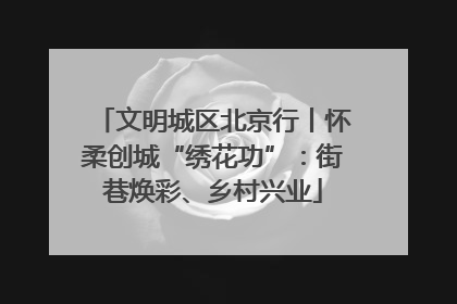 文明城区北京行丨怀柔创城“绣花功”：街巷焕彩、乡村兴业