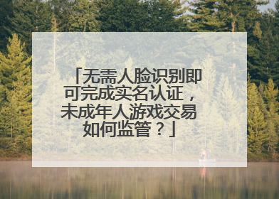 无需人脸识别即可完成实名认证，未成年人游戏交易如何监管？