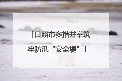 日照市多措并举筑牢防汛“安全堤”