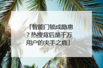 智能门锁成隐患？热搜背后是千万用户的夹手之痛