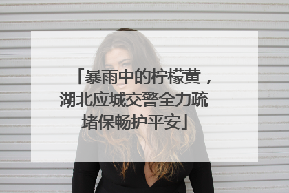 暴雨中的柠檬黄，湖北应城交警全力疏堵保畅护平安