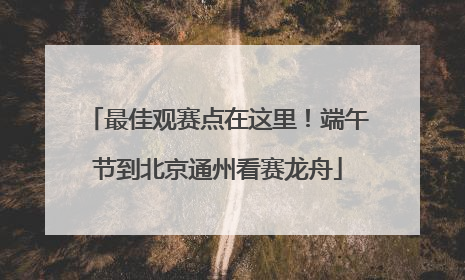 最佳观赛点在这里！端午节到北京通州看赛龙舟