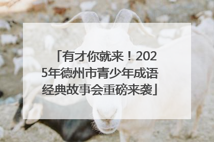 有才你就来！2025年德州市青少年成语经典故事会重磅来袭