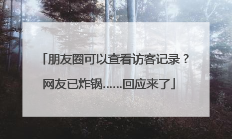 朋友圈可以查看访客记录？网友已炸锅……回应来了