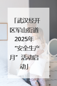 武汉经开区军山街道2025年“安全生产月”活动启动
