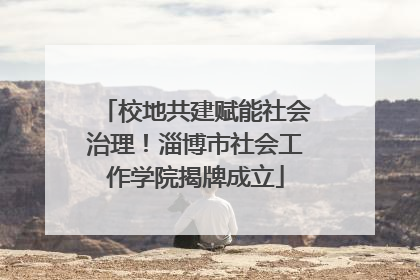 校地共建赋能社会治理！淄博市社会工作学院揭牌成立