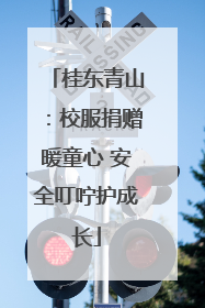 桂东青山：校服捐赠暖童心 安全叮咛护成长
