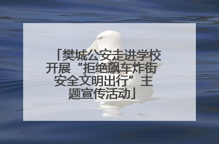 樊城公安走进学校开展“拒绝飙车炸街 安全文明出行”主题宣传活动