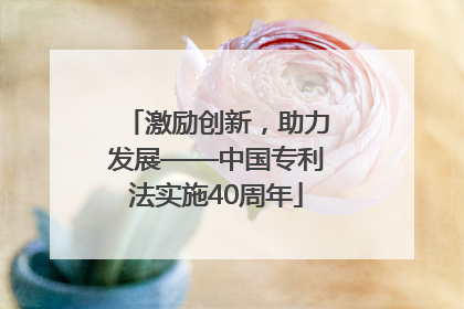 激励创新，助力发展——中国专利法实施40周年