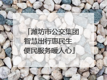 潍坊市公交集团智慧出行惠民生 便民服务暖人心