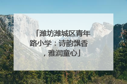 潍坊潍城区青年路小学：诗韵飘香，雅润童心