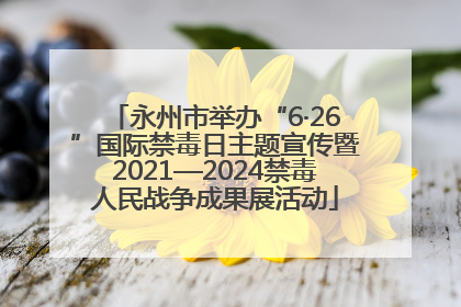 永州市举办“6·26”国际禁毒日主题宣传暨2021—2024禁毒人民战争成果展活动