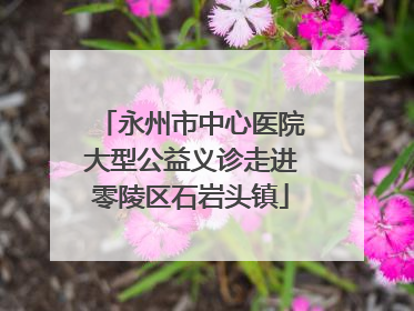 永州市中心医院大型公益义诊走进零陵区石岩头镇