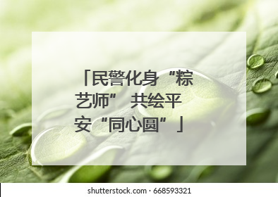 民警化身“粽艺师” 共绘平安“同心圆”