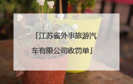 江苏省外事旅游汽车有限公司收罚单