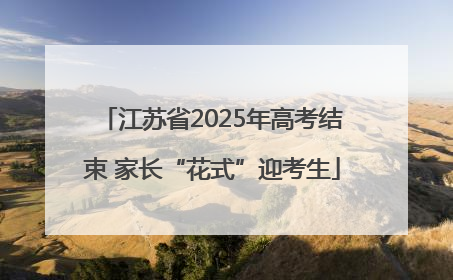 江苏省2025年高考结束 家长“花式”迎考生