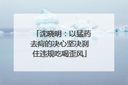 沈晓明：以猛药去疴的决心坚决刹住违规吃喝歪风