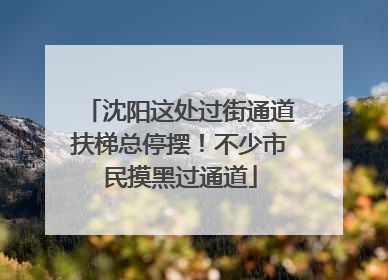 沈阳这处过街通道扶梯总停摆！不少市民摸黑过通道
