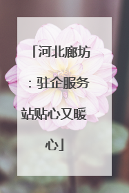 河北廊坊：驻企服务站贴心又暖心