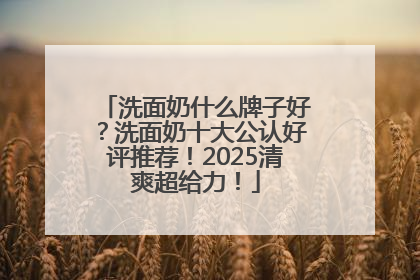 洗面奶什么牌子好？洗面奶十大公认好评推荐！2025清爽超给力！