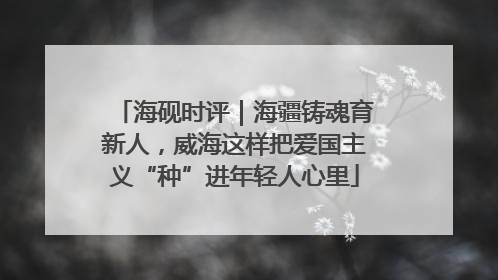 海砚时评｜海疆铸魂育新人，威海这样把爱国主义“种”进年轻人心里