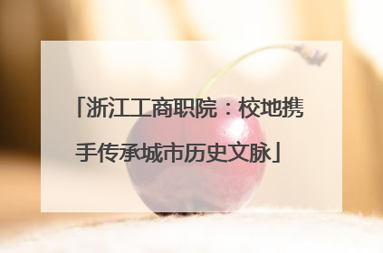 浙江工商职院：校地携手传承城市历史文脉