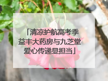清凉护航高考季 益丰大药房与九芝堂爱心传递显担当