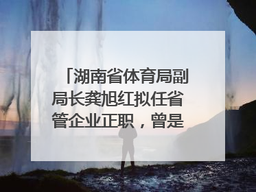 湖南省体育局副局长龚旭红拟任省管企业正职，曾是赛艇亚运冠军