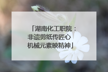 湖南化工职院：非遗剪纸传匠心 机械元素映精神