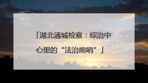 湖北通城检察：综治中心里的“法治前哨”